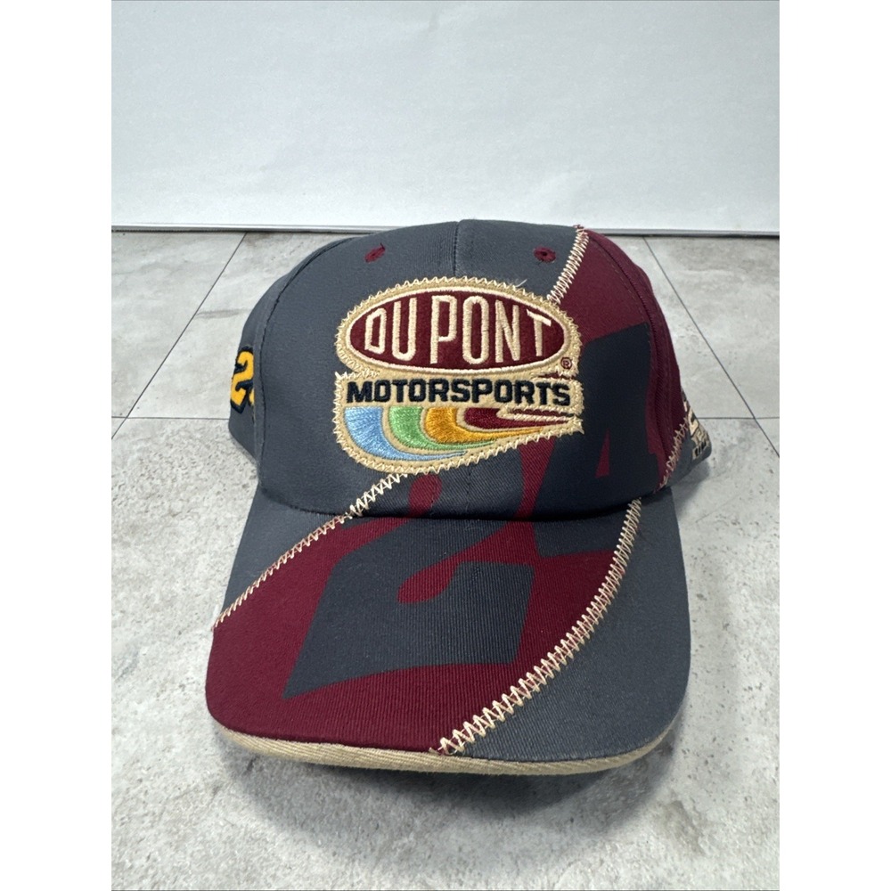 Vtg Jeff Gordon Hat Cap #24 DuPont Chase Authentics Drivers Line Adjustable